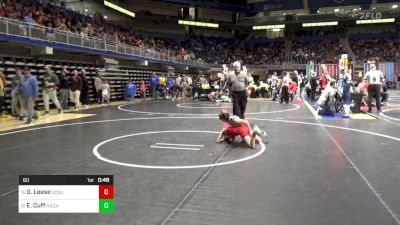 60 lbs Round Of 32 - Oakley Leese, Dover vs Eddie Cuff, Nazareth