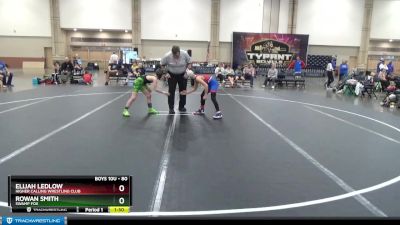 80 lbs Quarterfinal - Elijah Ledlow, Higher Calling Wrestling Club vs Rowan Smith, Swamp Fox