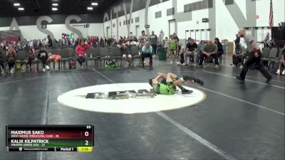 65 lbs Round 3 (8 Team) - MAXIMUS SAKO, West Shore Wrestling Club vs Kalix Kilpatrick, Minions Green (GA)