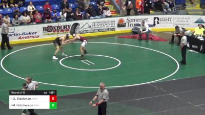 172 lbs Round Of 16 - Xavier Stockman, Johnsonburg vs Mario Hutcherson, Kiski