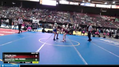 G 107 lbs Quarterfinal - Taylor Call, Hillcrest Girls vs Samantha Del Fierro, Timberline Girls