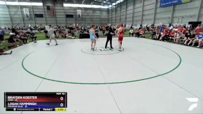 182 lbs Round 1 (8 Team) - Brayden Koester, Iowa vs Logan Hammingh, Michigan Blue