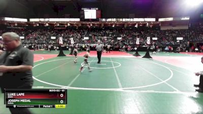 61 lbs Quarterfinal - Joseph Medal, DONA vs Luke Lape, BOA1