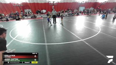 66-73 lbs Round 2 - Stella Fick, Wisconsin vs Akeem Gayton, Thunder Wrestling Club