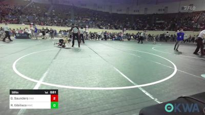 58 lbs Consi Of 16 #1 - Graham Saunders, Oklahoma Wrestling Academy vs Renzie Gibilisco, Midwest City Bombers