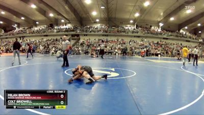 70 lbs Cons. Round 2 - Milan Brown, Rogue Warrior Wrestling-AAA vs Colt Bridwell, Wentzville Wrestling Federation-AAA