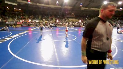 67 lbs Round Of 32 - Zachariah Felts, Ft. Gibson Takedown Club vs Logan Gass, Moen Wrestling Academy