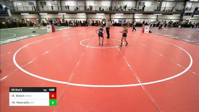 85 lbs Rr Rnd 3 - Ryder Walsh, Wrestler's Way vs Marcarlo Mannello, Gps Wrestling Club