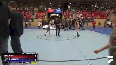 Exhibition 51-57 lbs Round 1 - Raif Boltz, KS vs Jaycie Harmon, OK