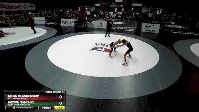 78 lbs Cons. Round 5 - Jaxson Sanchez, Delta Wrestling Club vs Talan Blankenship, MatTime Wrestling