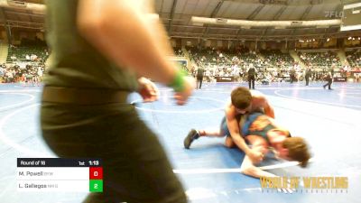 145 lbs Round Of 16 - Mack Powell, Bristow Youth Wrestling vs Lorenzo Gallegos, NM Gold