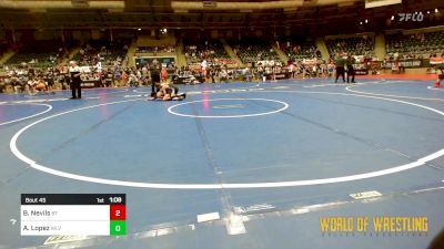 101 lbs Quarterfinal - Blake Nevils, BullTrained vs Andres 'Rambo' Lopez, WLV JR WRESTLING