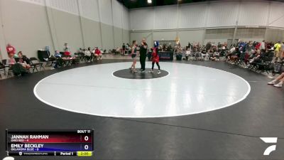 119 lbs Round 3 (10 Team) - Jannah Rahman, Ohio Red vs Emily Beckley, Oklahoma Blue