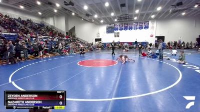 106 lbs Round 2 - Zeyden Anderson, Sheridan Wrestling Club vs Nazareth Anderson, Sheridan Wrestling Club