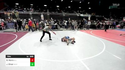 70 lbs Quarterfinal - Beau Morin, Billings WC vs James Oliver, West Lake