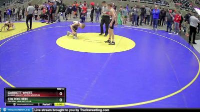 106 lbs Cons. Round 2 - Colton Hein, Central Linn Mat Club vs Garrett White, Illinois Valley Youth Wrestlin