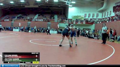 145 lbs Cons. Semi - Lillian Kissel, New Palestine Junior High vs Peyton Sainer, Wainwright Middle School