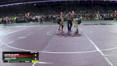 D4-106 lbs Cons. Round 1 - Owen Fogel, St Louis HS vs Dayne Gillison, Benzie Central HS