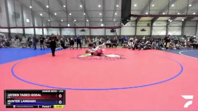 215 lbs Semifinal - Jayden Tadeo-Gosal, CA vs Hunter Langham, OR