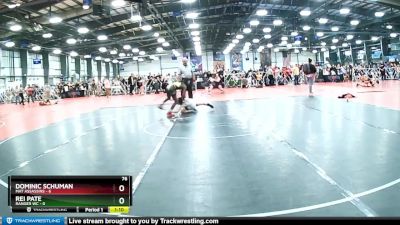 76 lbs Rd# 2 10:30am Friday - Dominic Schuman, Mat Assassins vs Rei Pate, Ranger WC