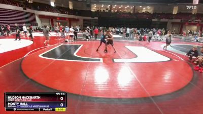 144 lbs Quarterfinal - Monty Hall, Putnam City Freestyle Wrestling Club vs Hudson Hackbarth, Husky Wrestling Club