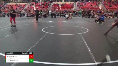 68 lbs Semifinal - Cole Martin, Greater Heights Wrestling vs Zy`ion Martin, Maize Wrestling Club