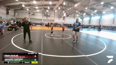 83 lbs Quarterfinal - Armando Martinez, Takedown-City Wrestling vs Urian Aguilar, El Paso Wildcats Wrestling Club