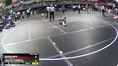 55 lbs Semifinal - Preston O`Gorman, Nebraska Elite Wrestling Club vs Hudson Broz, Nebraska Boyz