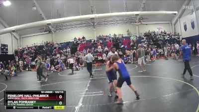 105/115 Round 1 - Penelope Hall-Philbrick, White Knoll Youth Wrestling vs Dylan Pomranky, KC Elite Training Center