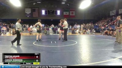 160 lbs Finals (2 Team) - Tristan Adams, Avery County vs Carson Robinson, Uwharrie Charter Academy