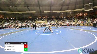 110 lbs Semifinal - Kahlayah Brown, Lawton Legends Youth Wrestling vs Ashlyn Masters, Salina Wrestling Club