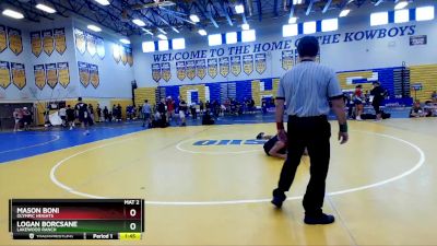 113 lbs Champ. Round 1 - Mason Boni, Olympic Heights vs Logan Borcsane, Lakewood Ranch