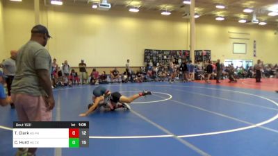 132 lbs Quarterfinal - Tyler Clark, HS Phoenix WC vs Cyrus Hurd, HS Camp Reynolds