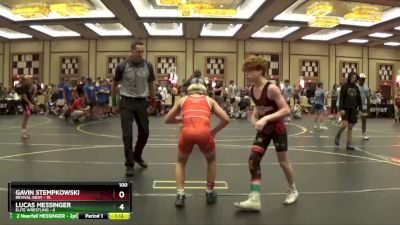 100 lbs Semis & 1st Wrestleback (8 Team) - Gavin Stempkowski, Revival Gray vs LUCAS MESSINGER, Elite Wrestling