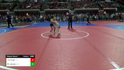 62 lbs Champ. Round 1 - Hunter Frost, Terry Wrestling Club vs Maybelle Larson, Manhattan Wrestling Club