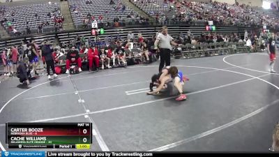 102 lbs Round 4 (6 Team) - Carter Booze, Nebraska Blue vs Cache Williams, Oklahoma Elite Orange