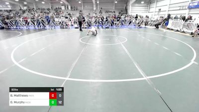 90 lbs Rr Rnd 3 - Bronson Matthews, Patriot USA Wrestling Club vs Gavin Murphy, Micky's Maniacs Yellow