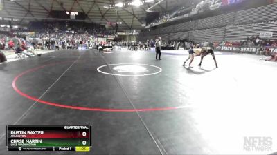 3A 152 lbs Quarterfinal - Dustin Baxter, Arlington vs Chase Martin, Lake Washington