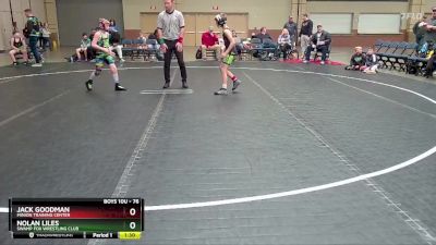 76 lbs Round 2 - Jack Goodman, Minion Training Center vs Nolan Liles, Swamp Fox Wrestling Club