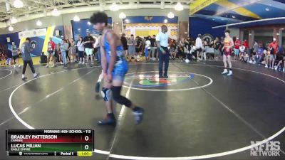 113 lbs Cons. Round 2 - Lucas Milian, Eagle Empire vs Bradley Patterson, Camden