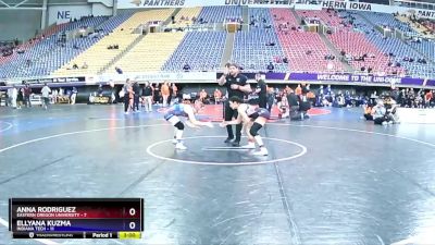 130 lbs Quarters & 1st Wb (16 Team) - Ellyana Kuzma, Indiana Tech vs Anna Rodriguez, Eastern Oregon University