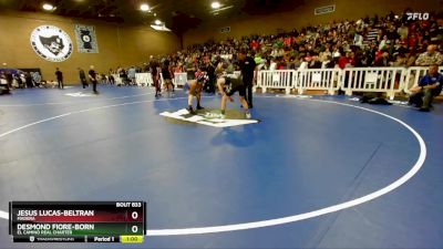 132 lbs Cons. Round 3 - Jesus Lucas-Beltran, Madera vs Desmond Fiore-Born, El Camino Real Charter