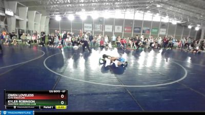 67 lbs Quarterfinal - Owen Loveless, Elite Wrestling vs Kyler Robinson, Shootbox Wrestling Club