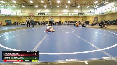 90 lbs Round 2 - Gavin Youngblood, Pleasant Hill Youth Wrestling vs Josiah Zellers, Pleasant Hill Youth Wrestling