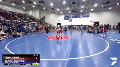 83 lbs Round 2 - Canon Horner, Natrona Colts Wrestling Club vs Brayson Brummond, Windy City Wrestlers