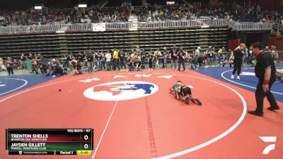 67 lbs Quarterfinal - Trenton Shells, Riverton USA Wrestling vs Jayden Gillett, Powell Wrestling Club