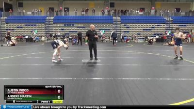 106 lbs Quarterfinal - Anders Martin, Gilman School vs Austin Wood, St. Mary`s Ryken