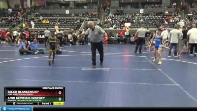 70 lbs 5th Place Match - Amir Newman-Winfrey, Hammer Time Wrestling Academy vs Jacob Blankenship, MWC Wrestling Academy