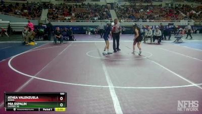 100 lbs Champ. Round 2 - Mia Espalin, Casteel HS vs Athea Valenzuela, Basha