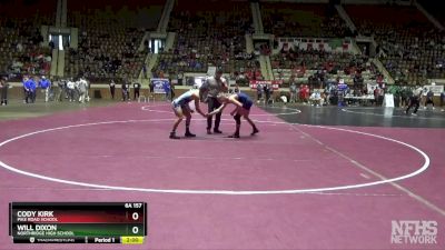 6A 157 lbs Champ. Round 2 - Cody Kirk, Pike Road School vs Will Dixon, Northridge High School